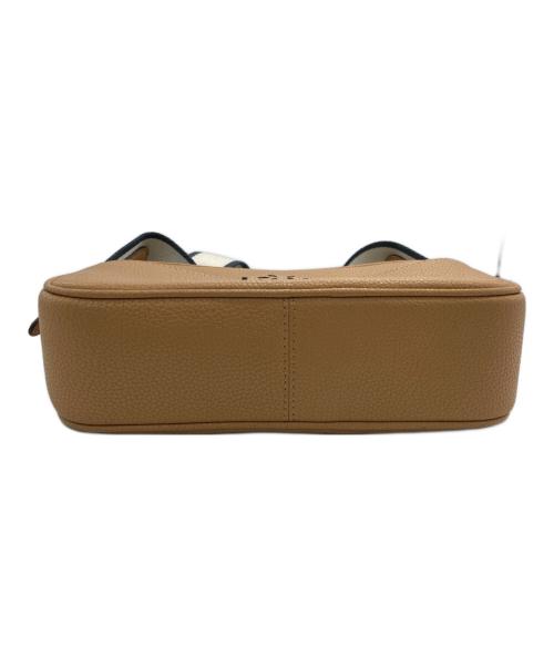 LAUREN RALPH LAUREN（ローレンラルフローレン）LAUREN RALPH LAUREN (ローレンラルフローレン) レザーショルダーバッグ ベージュの古着・服飾アイテム