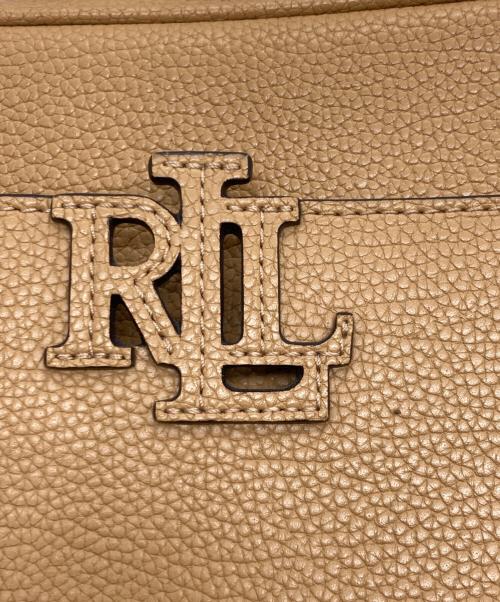 LAUREN RALPH LAUREN（ローレンラルフローレン）LAUREN RALPH LAUREN (ローレンラルフローレン) レザーショルダーバッグ ベージュの古着・服飾アイテム