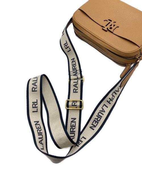 LAUREN RALPH LAUREN（ローレンラルフローレン）LAUREN RALPH LAUREN (ローレンラルフローレン) レザーショルダーバッグ ベージュの古着・服飾アイテム