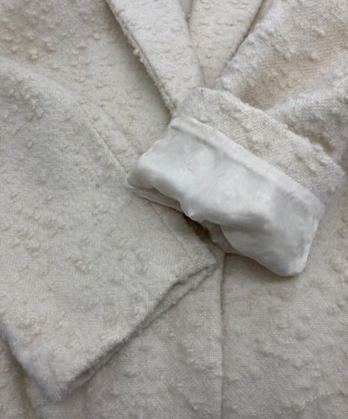 forte forte（フォルテ・フォルテ）forte forte (フォルテ・フォルテ) ツイードチェスターコート アイボリー サイズ:1の古着・服飾アイテム