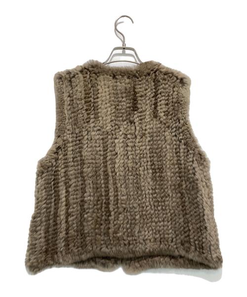 H BRAND（エイチブランド）H BRAND (エイチブランド) ラビットファーベスト ベージュ サイズ:S/Mの古着・服飾アイテム