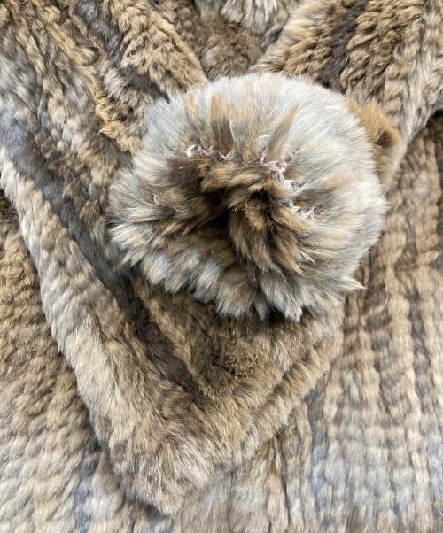 H BRAND（エイチブランド）H BRAND (エイチブランド) ラビットファージャケット ベージュ サイズ:S/Mの古着・服飾アイテム