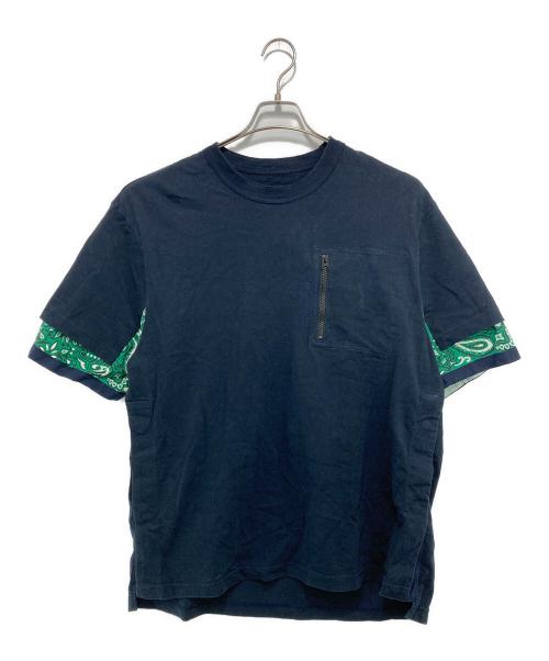 sacai（サカイ）sacai (サカイ) Bandana Print T-Shirt バンダナプリントTシャツ ネイビー サイズ:4の古着・服飾アイテム