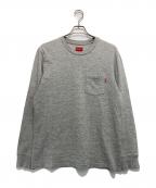 SUPREMEシュプリーム）の古着「長袖ポケットTシャツ」｜グレー