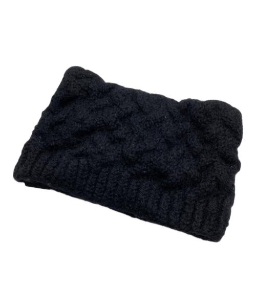 Vivienne Westwood（ヴィヴィアンウエストウッド）Vivienne Westwood (ヴィヴィアンウエストウッド) ネコミミ ニットキャップ ブラックの古着・服飾アイテム