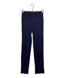 PLEATS PLEASE（プリーツプリーズ）の古着「プリーツパンツ」｜ネイビー