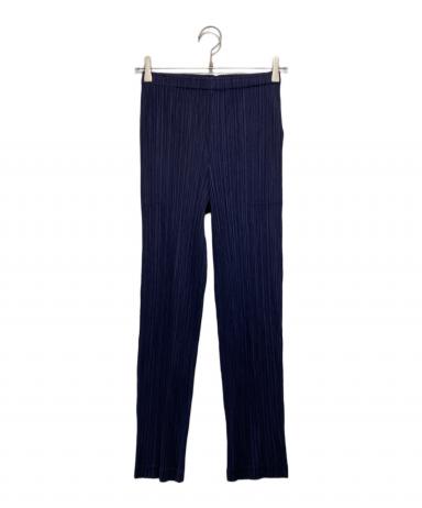 【中古】プリーツプリーズ PLEATS PLEASE 25SS プリーツ ワイドパンツ ネイビー 紺 3 PP51JF125 中古・古着通販】PLEATS PLEASE (プリーツプリーズ) プリーツパンツ