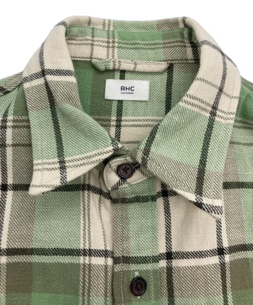 RHC Ron Herman（アールエイチシー ロンハーマン）RHC Ron Herman (アールエイチシー ロンハーマン) ヘヴィーチェックネルシャツ グリーン サイズ:Lの古着・服飾アイテム