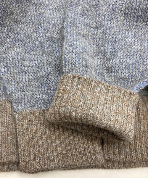 Ron Herman（ロンハーマン）Ron Herman (ロンハーマン) Color Block Mohair カーディガン スカイブルー×ベージュ サイズ:xsの古着・服飾アイテム
