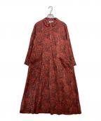 YAECAヤエカ）の古着「NOTTINGHAM コットンワンピース」｜オレンジ