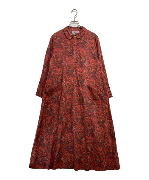 YAECA（ヤエカ）YAECA (ヤエカ) NOTTINGHAM コットンワンピース オレンジ サイズ:Mの古着・服飾アイテム