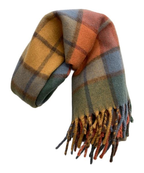 JOHNSTONS（ジョンストンズ）JOHNSTONS (ジョンストンズ) カシミヤチェックストール マルチカラーの古着・服飾アイテム