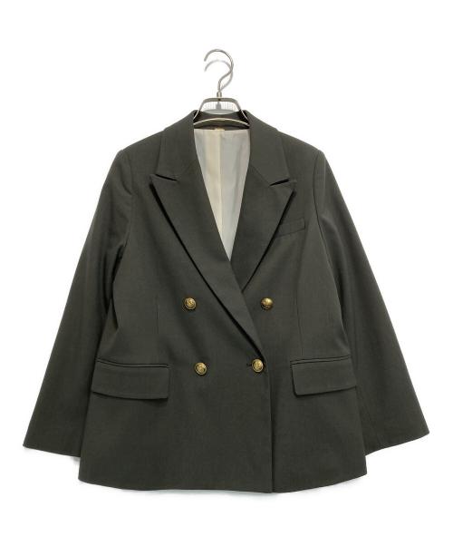 Mila Owen（ミラオーウェン）Mila Owen (ミラオーウェン) 金釦2サイズダブルブレザージャケット カーキの古着・服飾アイテム