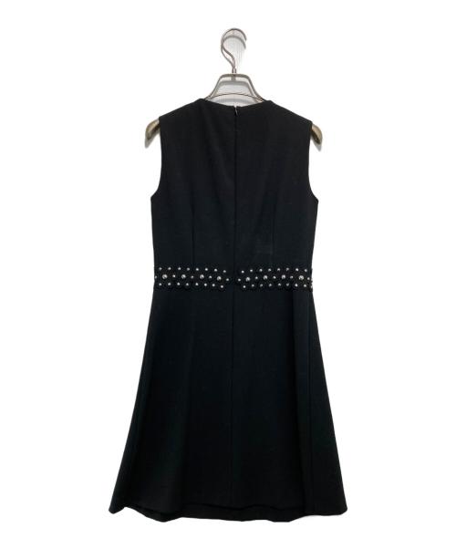 RED VALENTINO（レッドヴァレンティノ）RED VALENTINO (レッドヴァレンティノ) ノースリーブワンピース ブラック サイズ:38（160/80A）の古着・服飾アイテム