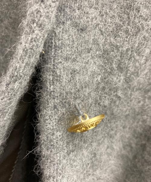 anuans（アニュアンス）anuans (アニュアンス) ラクーンブレンドノーカラーニットカーディガン グレー サイズ:Fの古着・服飾アイテム