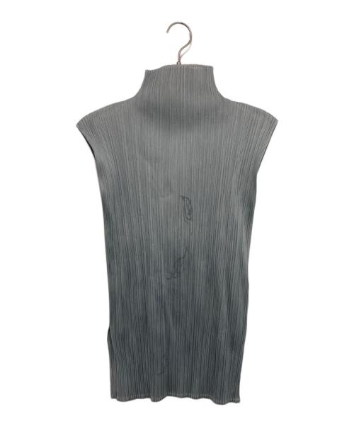 PLEATS PLEASE（プリーツプリーズ）PLEATS PLEASE (プリーツプリーズ) ノースリーブプリーツカットソー グレー サイズ:SIZE 3の古着・服飾アイテム