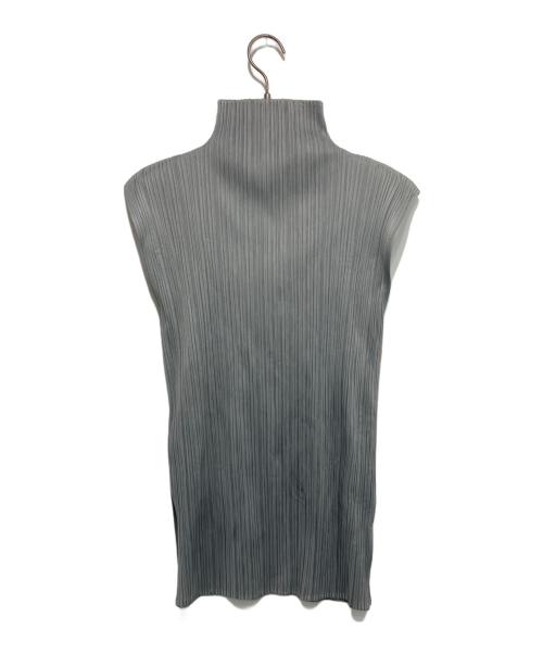 PLEATS PLEASE（プリーツプリーズ）PLEATS PLEASE (プリーツプリーズ) ノースリーブプリーツカットソー グレー サイズ:SIZE 3の古着・服飾アイテム