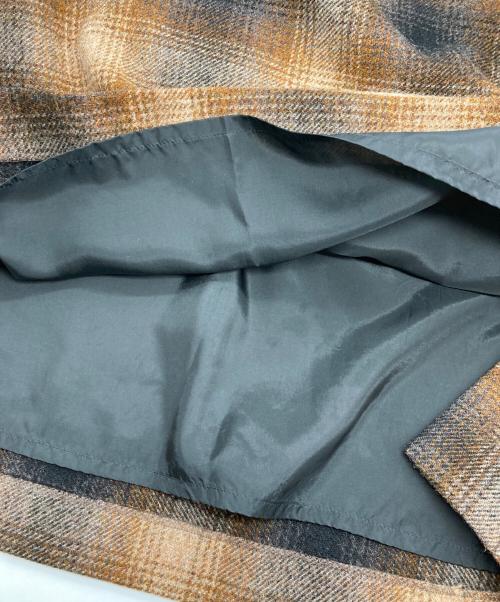 MARGARET HOWELL（マーガレットハウエル）MARGARET HOWELL (マーガレットハウエル) SHADOW CHECK WOOL スカート ブラウン サイズ:3の古着・服飾アイテム