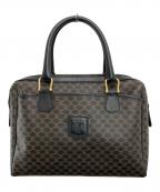 CELINEセリーヌ）の古着「マカダム柄ミニボストンバッグ」｜ブラック×ブラウン