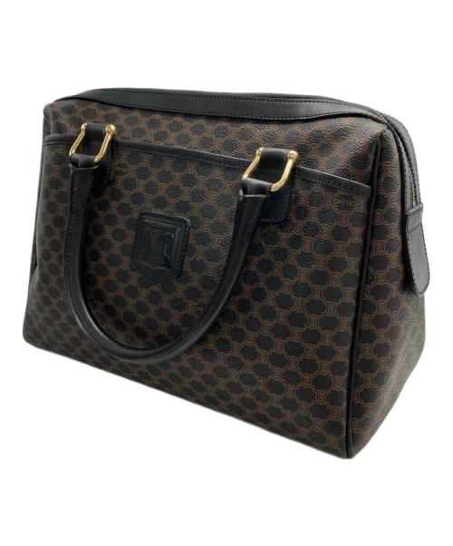 CELINE（セリーヌ）CELINE (セリーヌ) マカダム柄ミニボストンバッグ ブラック×ブラウンの古着・服飾アイテム