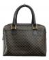 CELINE (セリーヌ) マカダム柄ミニボストンバッグ ブラック×ブラウン：45000円