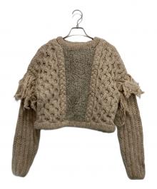 LEINWANDE（ラインヴァンド）の古着「切替クロップドニット」｜ベージュ