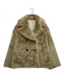 MACPHEE（マカフィー）の古着「エコファーコート」｜ベージュ
