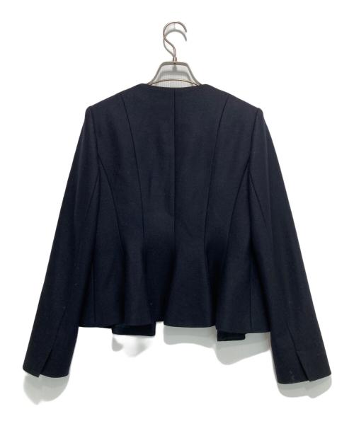 ANAYI（アナイ）ANAYI (アナイ) ウールノーカラージャケット ネイビー サイズ:38の古着・服飾アイテム