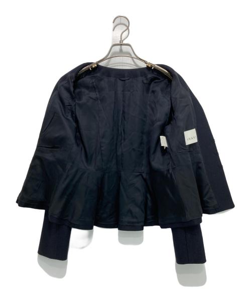 ANAYI（アナイ）ANAYI (アナイ) ウールノーカラージャケット ネイビー サイズ:38の古着・服飾アイテム
