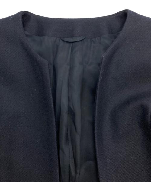 ANAYI（アナイ）ANAYI (アナイ) ウールノーカラージャケット ネイビー サイズ:38の古着・服飾アイテム