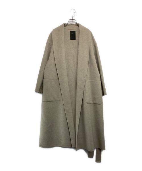 Noble（ノーブル）Noble (ノーブル) super160ショールカラーリバーコート2 ベージュ サイズ:38の古着・服飾アイテム