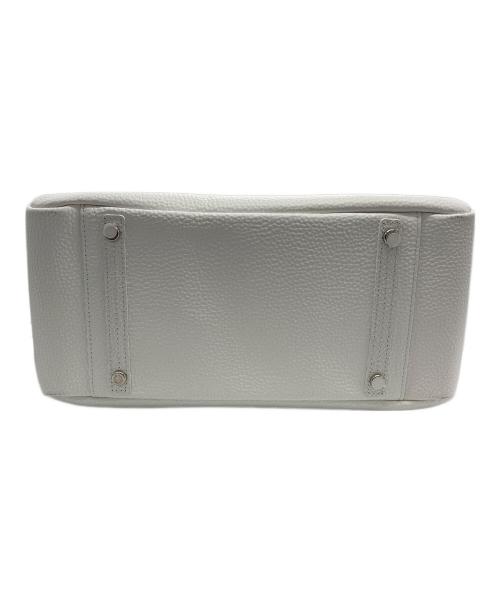 A.D.M.J.（エーディーエムジェイ）A.D.M.J. (エーディーエムジェイ) レザートートバッグ ホワイトの古着・服飾アイテム