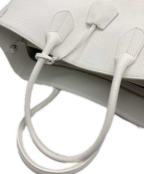 A.D.M.J.（エーディーエムジェイ）A.D.M.J. (エーディーエムジェイ) レザートートバッグ ホワイトの古着・服飾アイテム