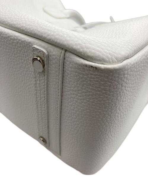 A.D.M.J.（エーディーエムジェイ）A.D.M.J. (エーディーエムジェイ) レザートートバッグ ホワイトの古着・服飾アイテム