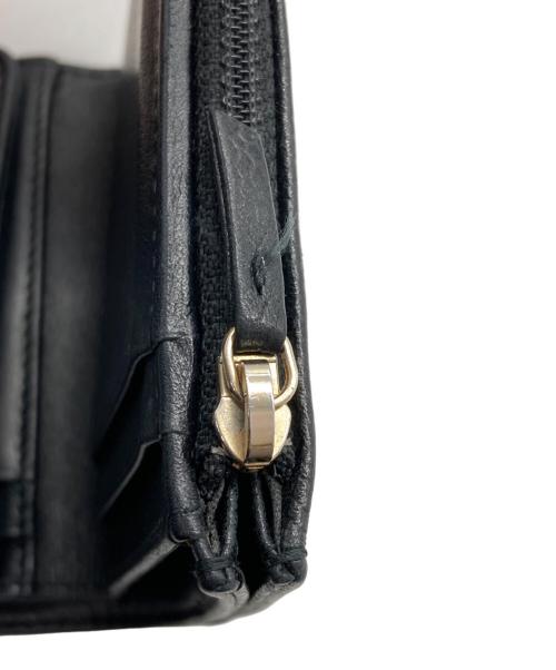 CHANEL（シャネル）CHANEL (シャネル) カメリア キャビアスキン3つ折り財布 ブラックの古着・服飾アイテム