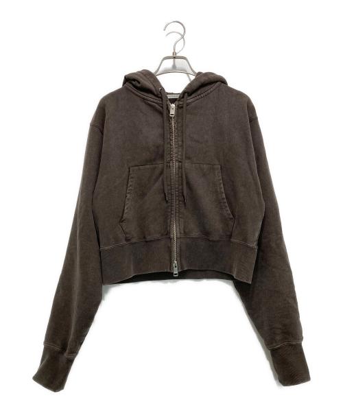 BEAUTY&YOUTH（ビューティーアンドユース）BEAUTY&YOUTH (ビューティーアンドユース) コットン ショートフロントジップパーカ ブラウン サイズ:Fの古着・服飾アイテム