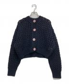 6(ROKU) BEAUTY&YOUTHロク ビューティーアンドユース）の古着「メッシュカーディガン」｜ネイビー