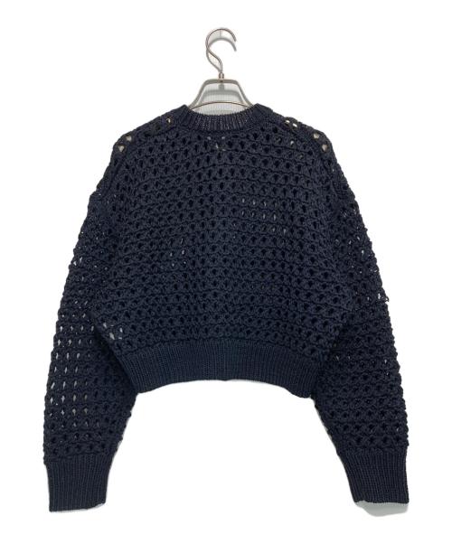 6(ROKU) BEAUTY&YOUTH（ロク ビューティーアンドユース）6(ROKU) BEAUTY&YOUTH (ロク ビューティーアンドユース) メッシュカーディガン ネイビー サイズ:Fの古着・服飾アイテム