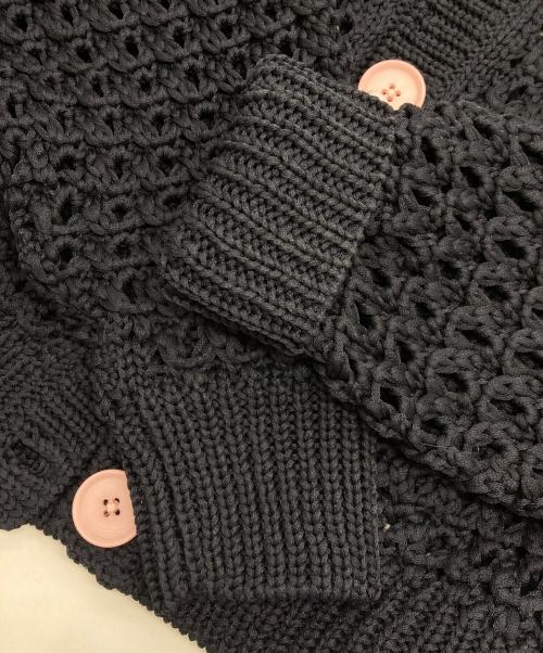 6(ROKU) BEAUTY&YOUTH（ロク ビューティーアンドユース）6(ROKU) BEAUTY&YOUTH (ロク ビューティーアンドユース) メッシュカーディガン ネイビー サイズ:Fの古着・服飾アイテム