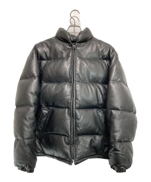 Schott（ショット）Schott (ショット) レザーダウンジャケット ブラック サイズ:40の古着・服飾アイテム