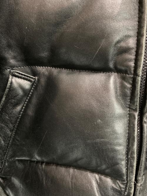 Schott（ショット）Schott (ショット) レザーダウンジャケット ブラック サイズ:40の古着・服飾アイテム