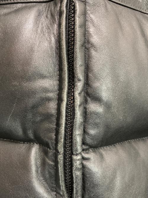 Schott（ショット）Schott (ショット) レザーダウンジャケット ブラック サイズ:40の古着・服飾アイテム