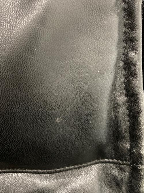 Schott（ショット）Schott (ショット) レザーダウンジャケット ブラック サイズ:40の古着・服飾アイテム