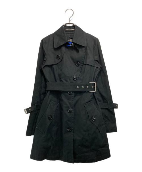 BURBERRY BLUE LABEL（バーバリーロンドンブルーレーベル）BURBERRY BLUE LABEL (バーバリーロンドンブルーレーベル) ライナー付シングルトレンチコート ブラック サイズ:36の古着・服飾アイテム