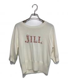 JILL BY JILLSTUART×Sanrio（ジル バイ ジルスチュアート×サンリオ）の古着「ロゴジャガードニット」｜ホワイト