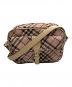BURBERRY BLUE LABELバーバリーロンドンブルーレーベル）の古着「チェック柄ショルダーバッグ」｜ベージュ