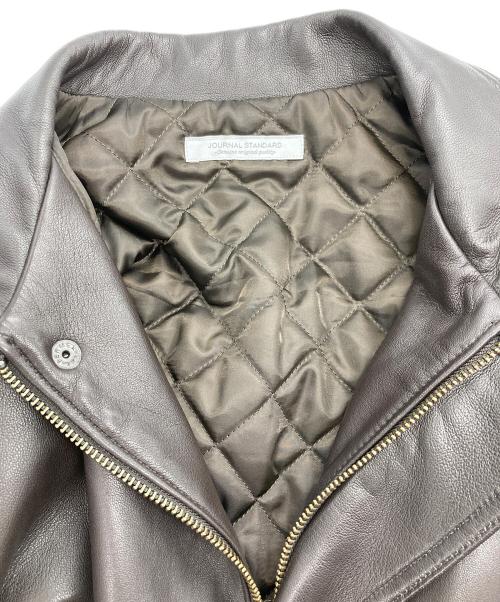 JOURNAL STANDARD（ジャーナルスタンダード）JOURNAL STANDARD (ジャーナルスタンダード) ラム ダッド レザーブルゾン ブラウン サイズ:Mの古着・服飾アイテム