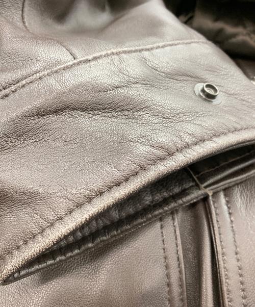 JOURNAL STANDARD（ジャーナルスタンダード）JOURNAL STANDARD (ジャーナルスタンダード) ラム ダッド レザーブルゾン ブラウン サイズ:Mの古着・服飾アイテム