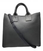 UNITED ARROWSユナイテッドアローズ）の古着「スタンダード レザー ミニ トート バッグ」｜ブラック