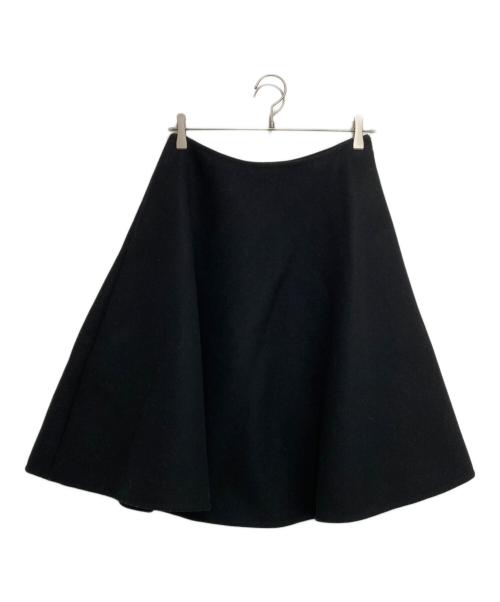PRADA（プラダ）PRADA (プラダ) ウールカシミヤ混サーキュラースカート ブラック サイズ:44（170/74A）の古着・服飾アイテム